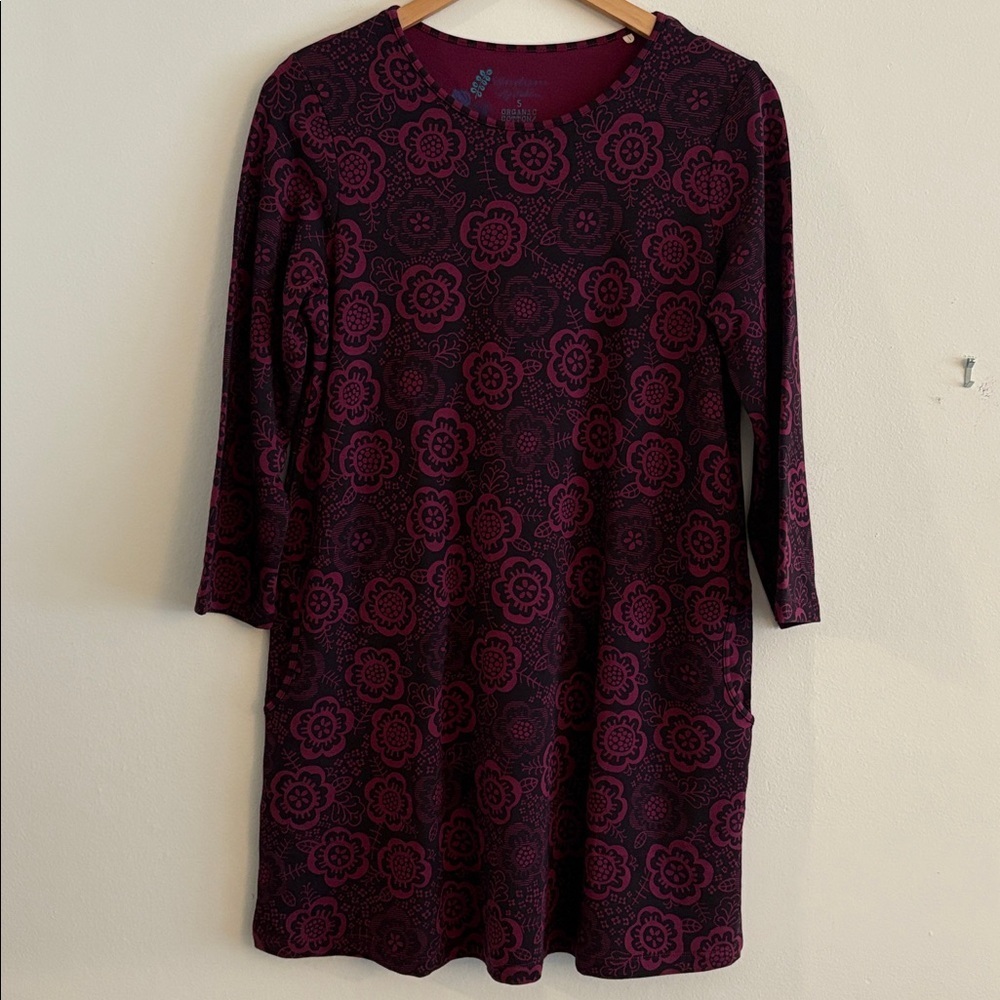 Gudrun Sjoden Long Sleeve Crewneck Dress Women’s Small Red Black